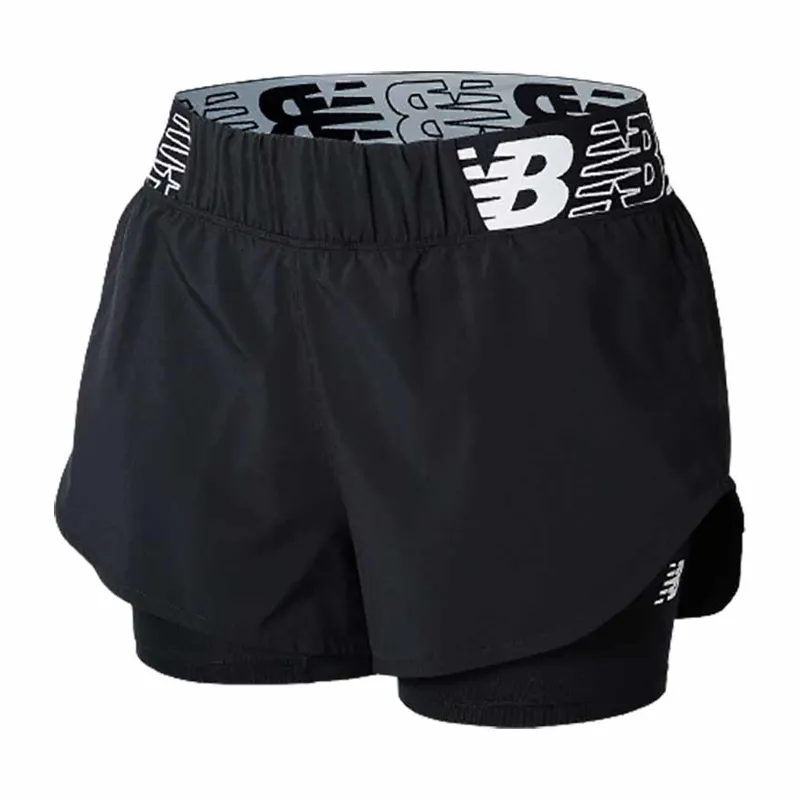 New Balance Women s Relentless 2 in 1 Short Black